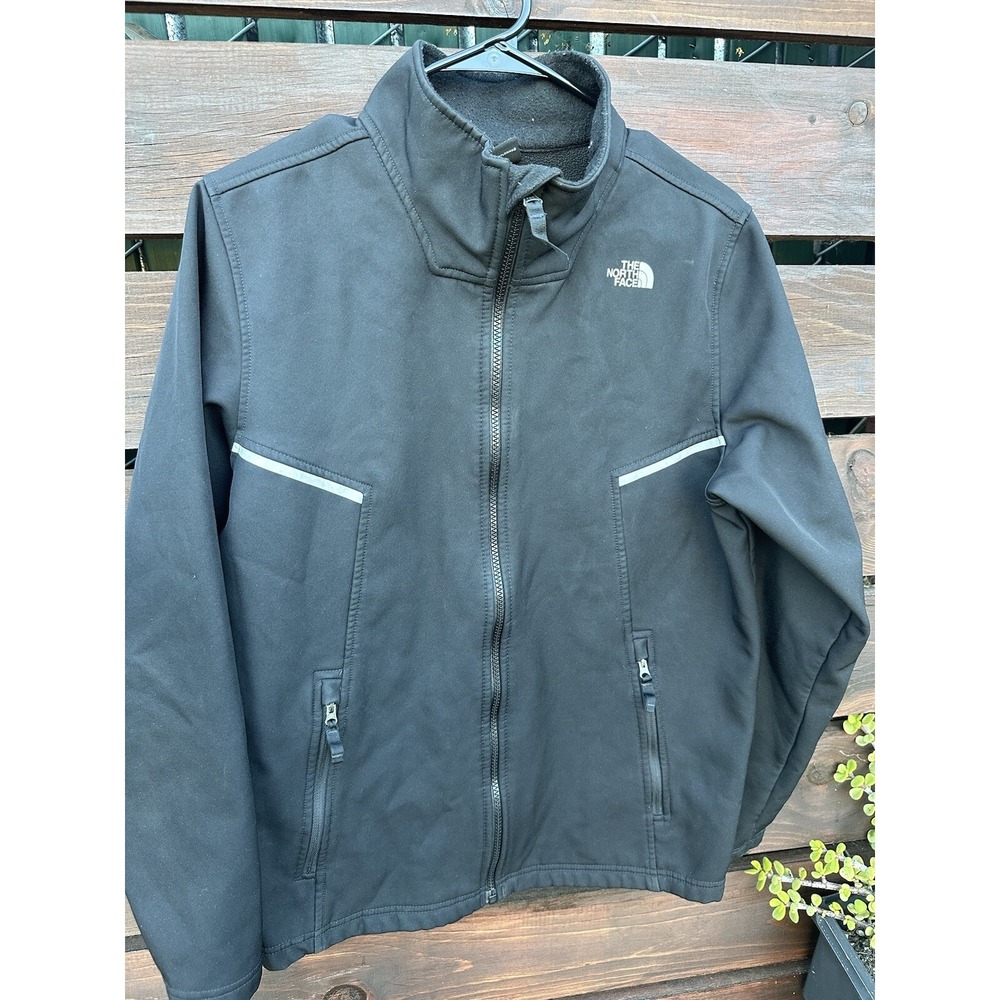 THE NORTH FACE Windwall Boys Zip Up Lightweight Black Jacket Size XLARGE 18/20